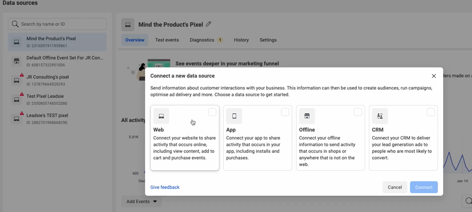 Choose Web Data Source