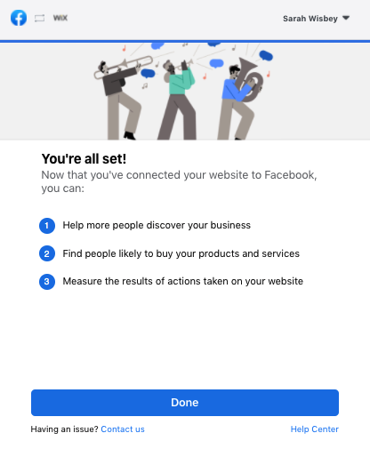 Facebook Pixel - Wix platforma