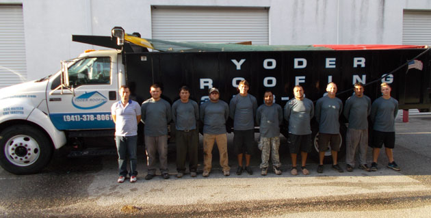 Yoder Roofing team