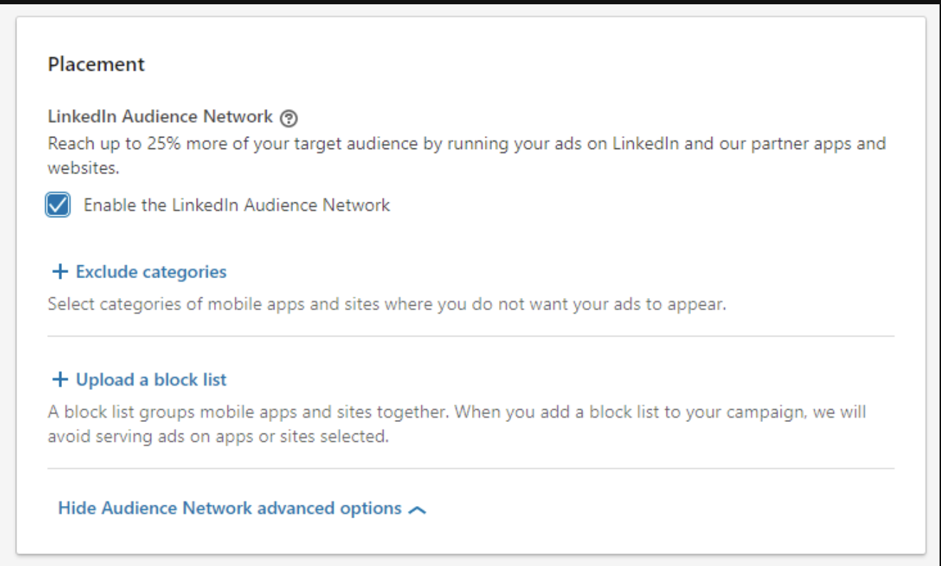 linkedin targeted audience