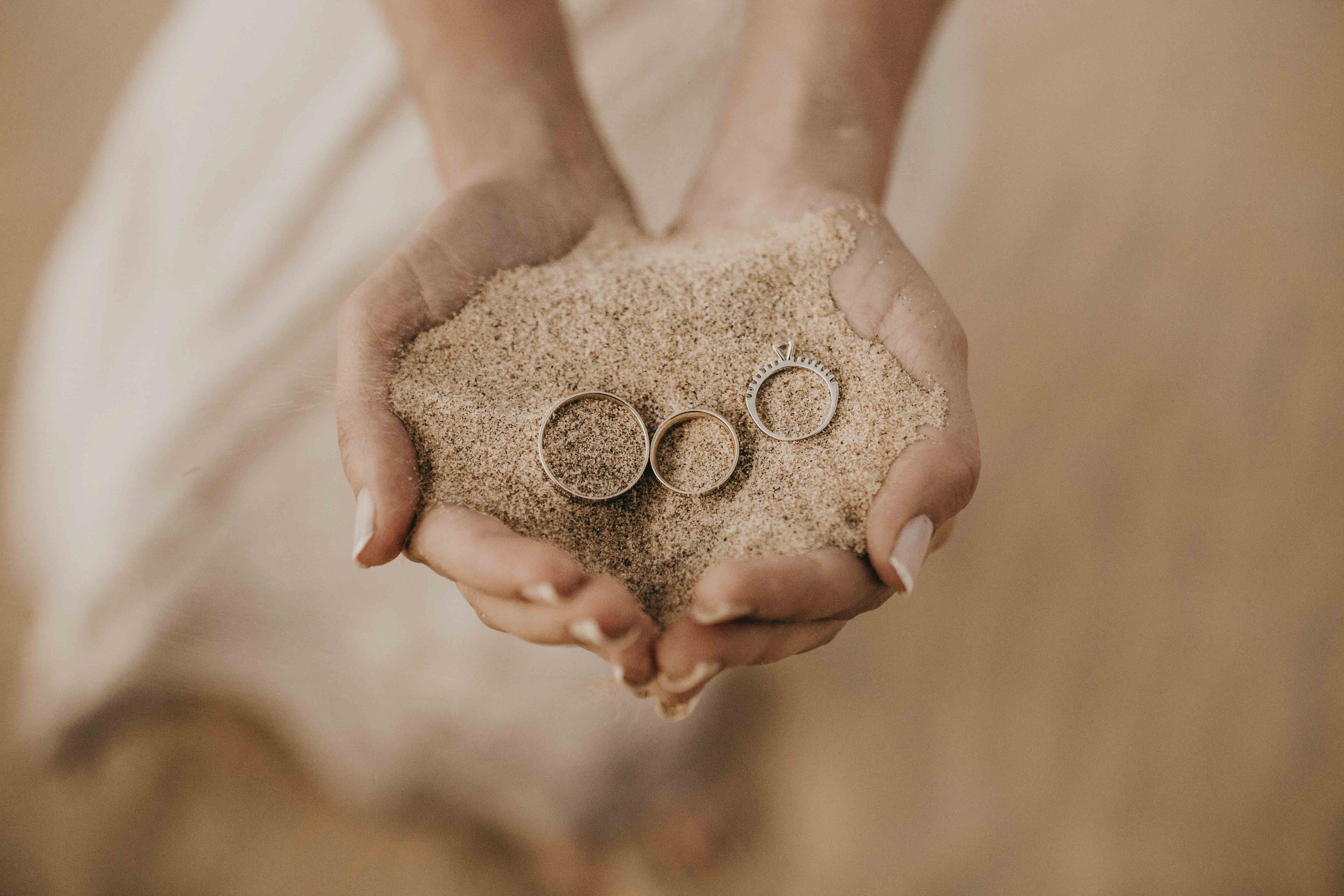 Rings in the sand.