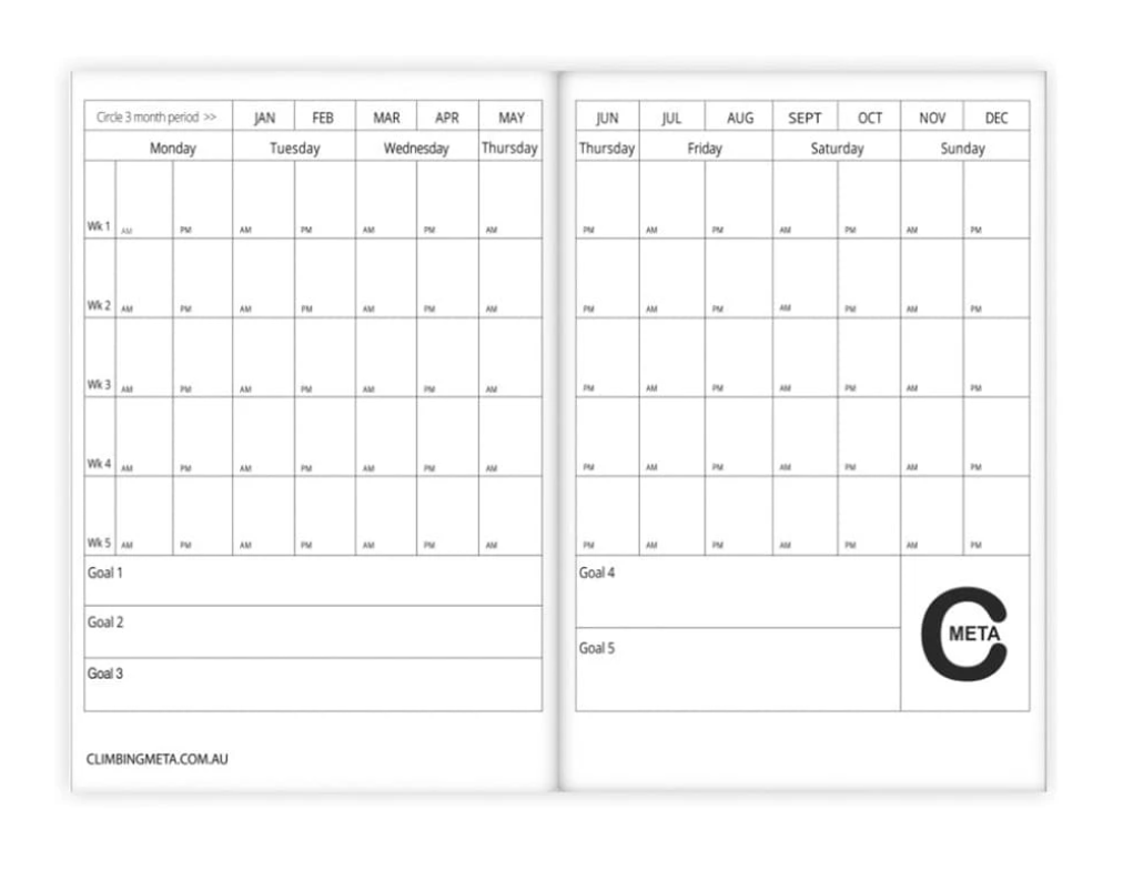 Consider a training journal from ClimbingMeta