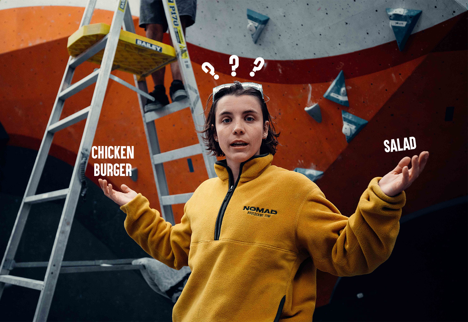Chicken burger (or tofu) or Greek salad? Why rock climbing nutrition is a game changer.