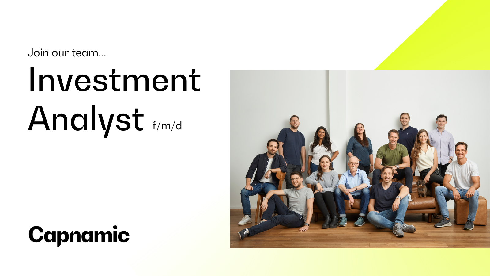Join Our Team As Investment Analyst (m/f/d)