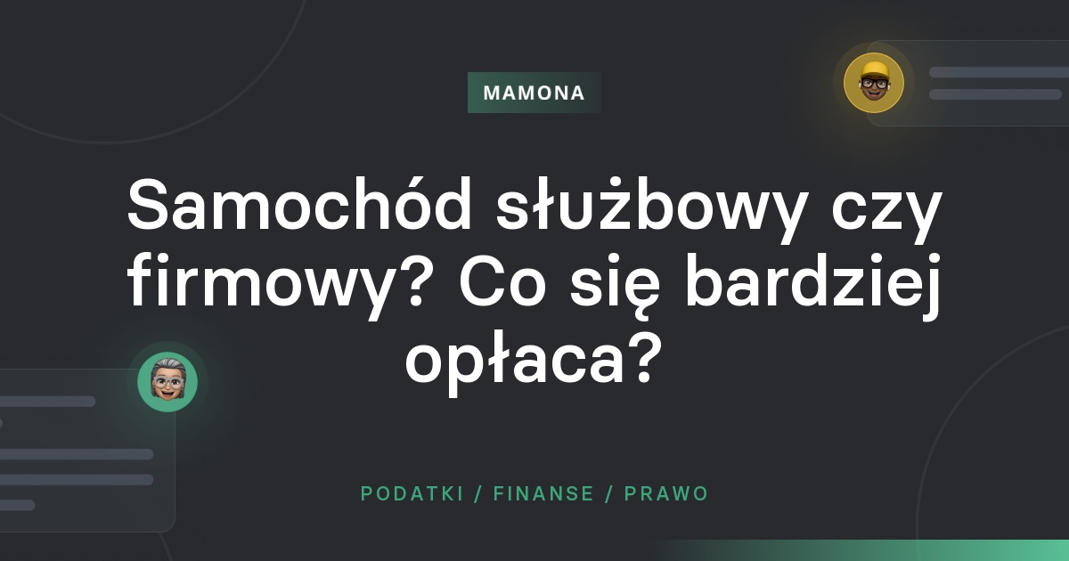 Samochód służbowy czy samochód firmowy (pool car)?