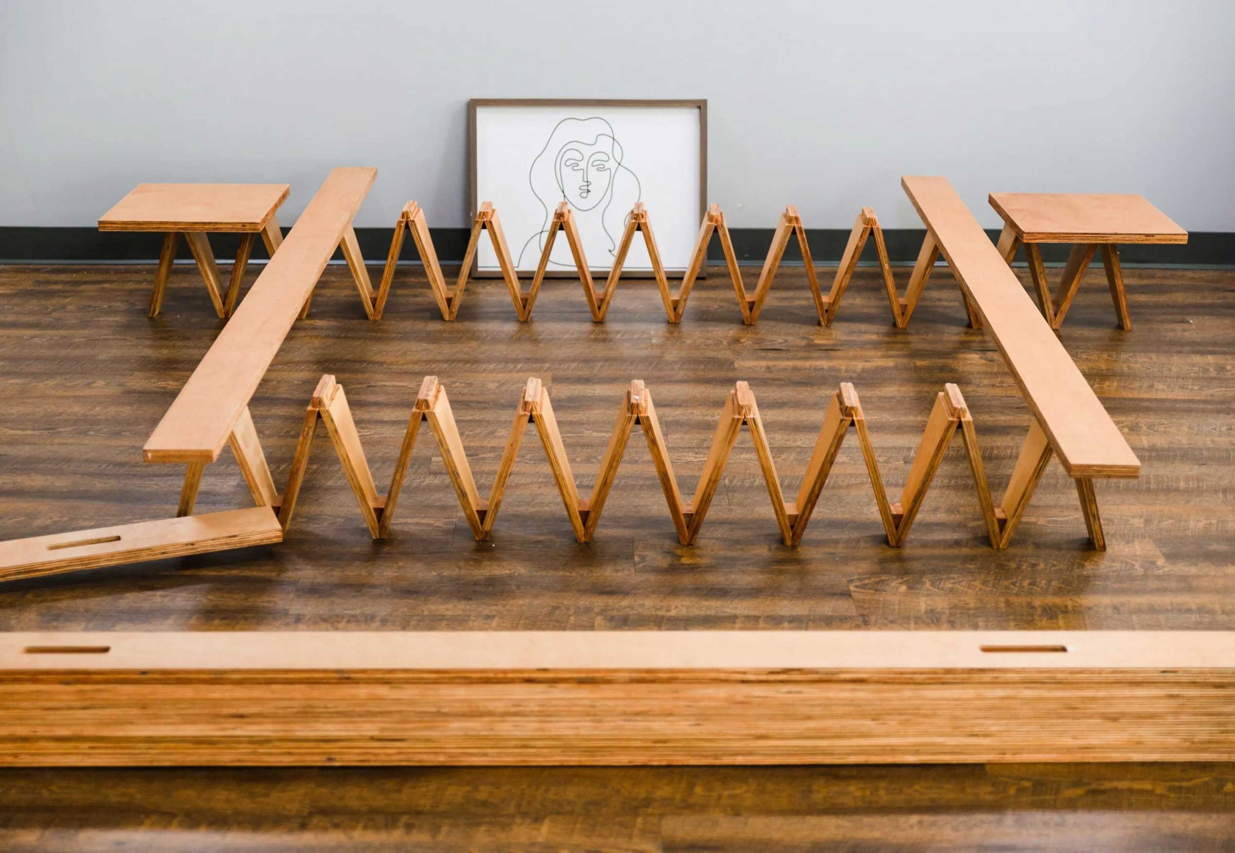 A partially assembled Flex Bed Frame