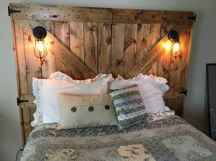 Barn doors headboard alternative