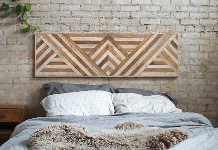 Wall art headboard alternative