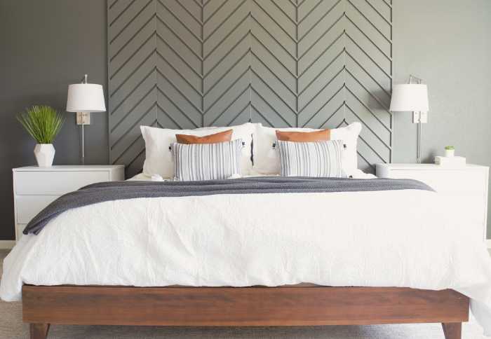Accent wall headboard alternative
