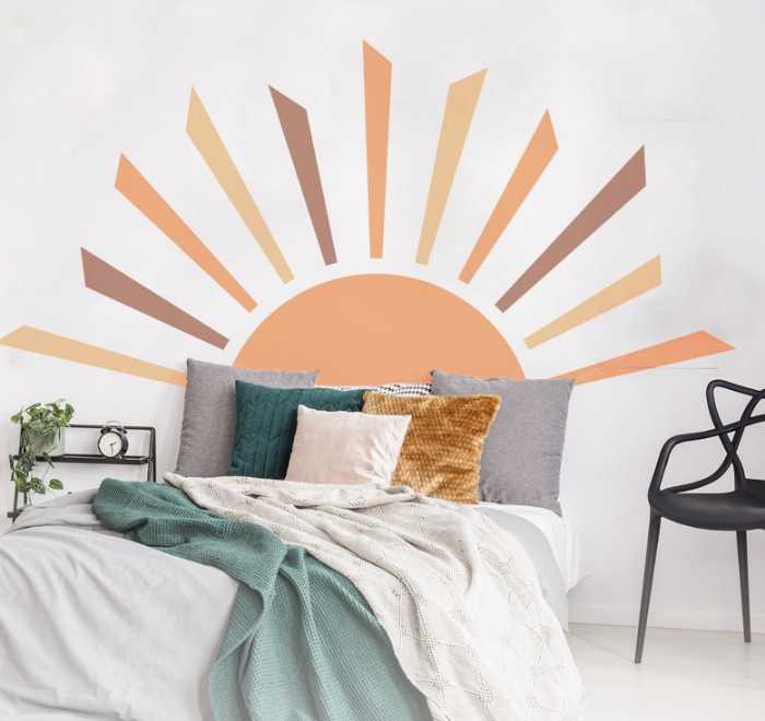 Wall decal headboard alternative