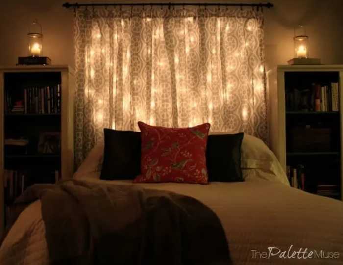 Curtain headboard alternative