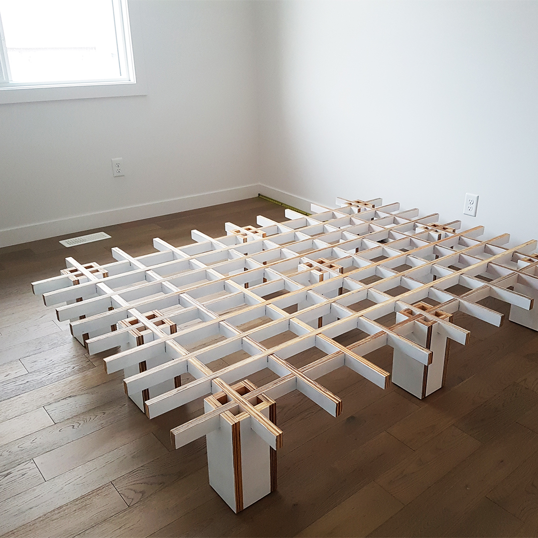 White Tic Tac Toe bed frame