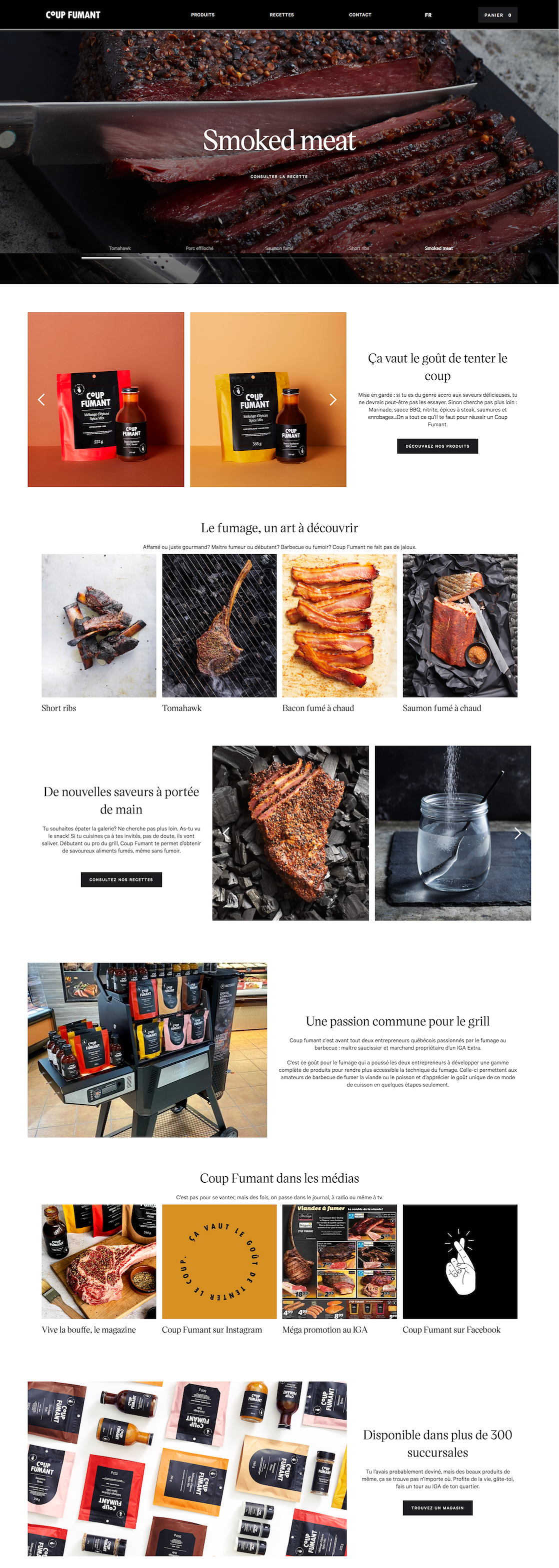 Exemple de site web versus landing page