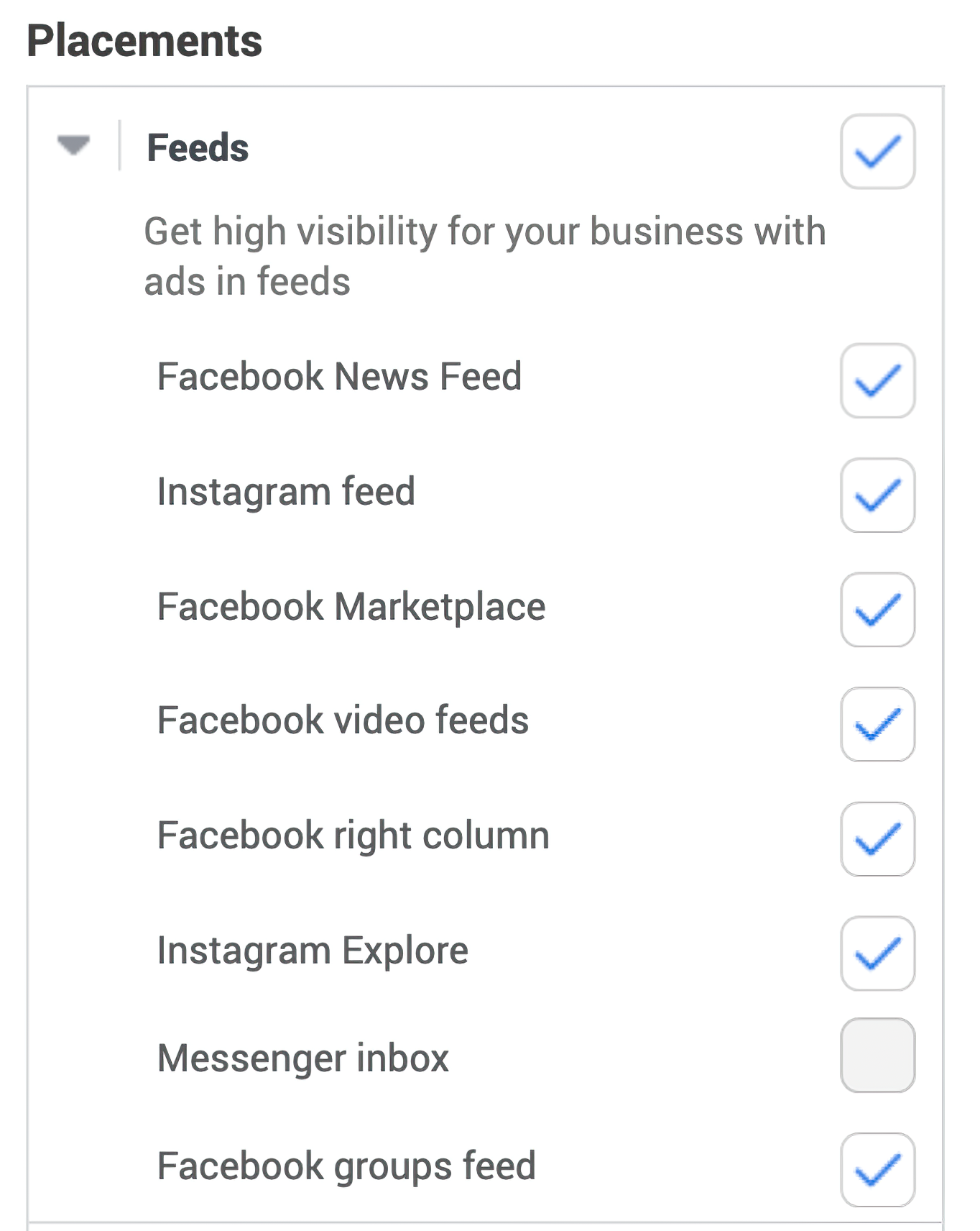 Facebook Ad Placements