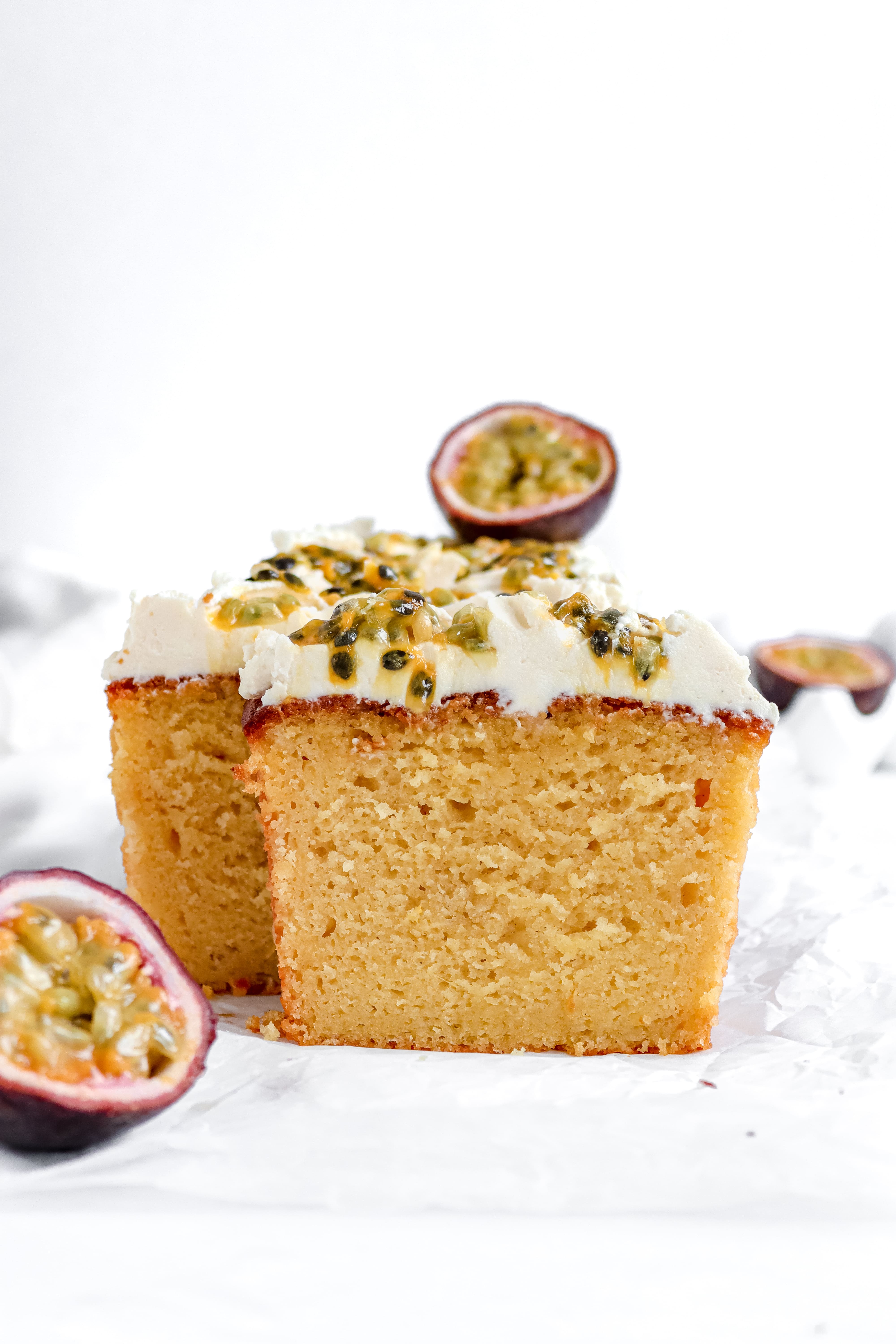 Passionfruit Yoghurt Cake with Vanilla Mascarpone