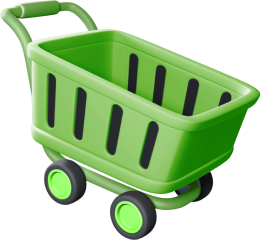 Modelo 3D de carrito de compra