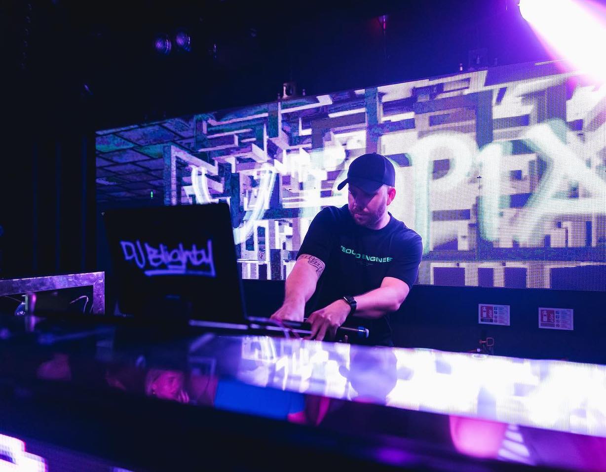 DJ Blighty spinning