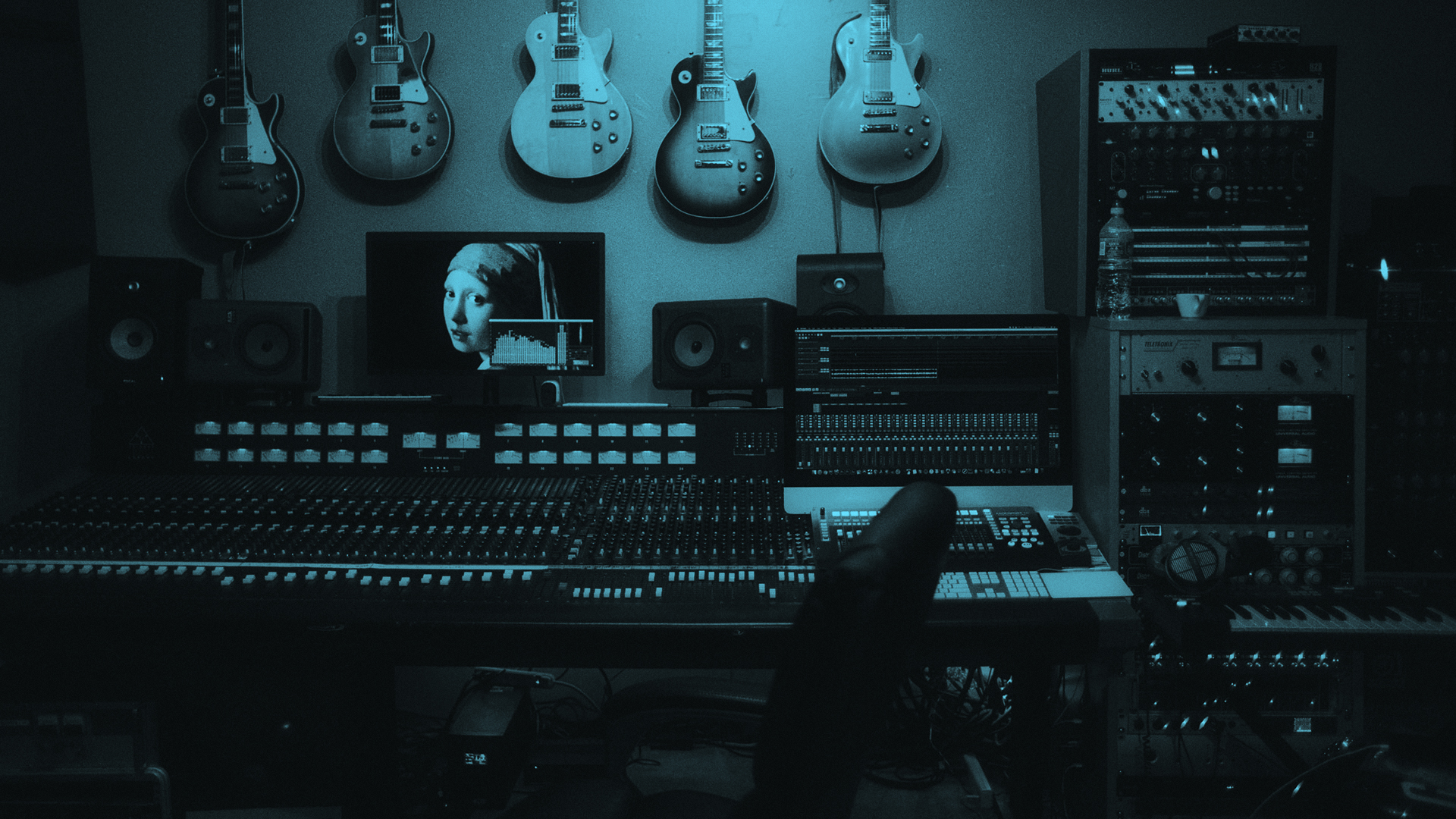 Music copyright heavily applies to recordings made in a studio like this