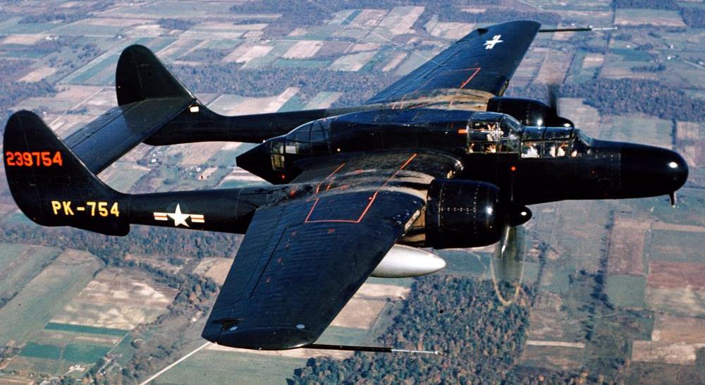 Warplanes of the Second World War preserved in the USA: Northrop P-61 Black Widow 1 61012b5d38d2906d6776ce59 Northrop P 61 Black Widow Serial No 42 39754 coded PK 754