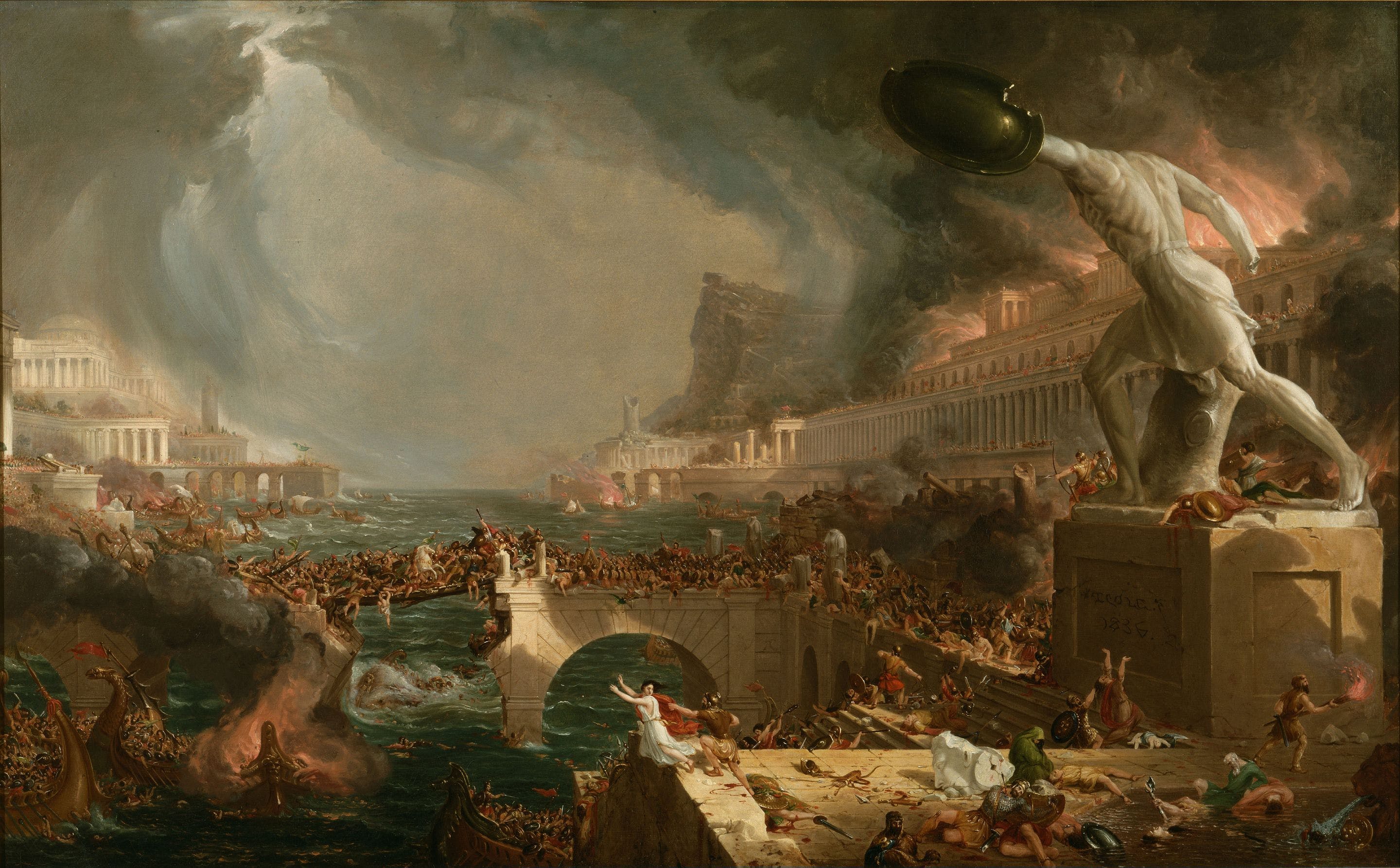 Thomas Cole's painting named Destruction.