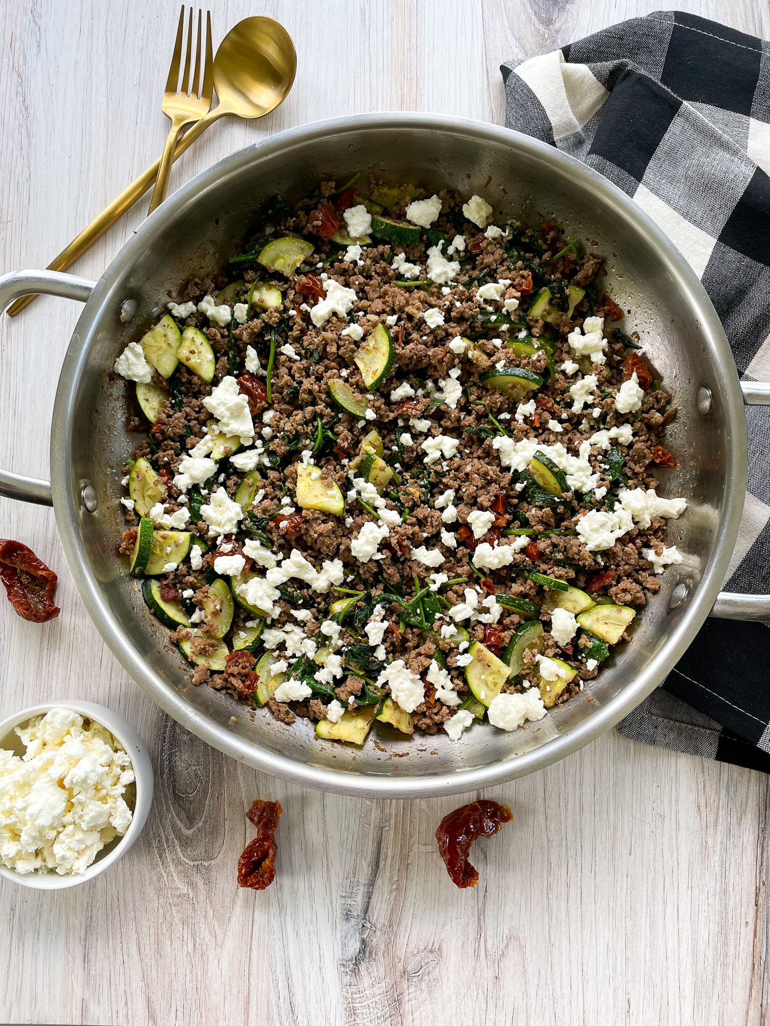 Mediterranean Ground Beef Skillet