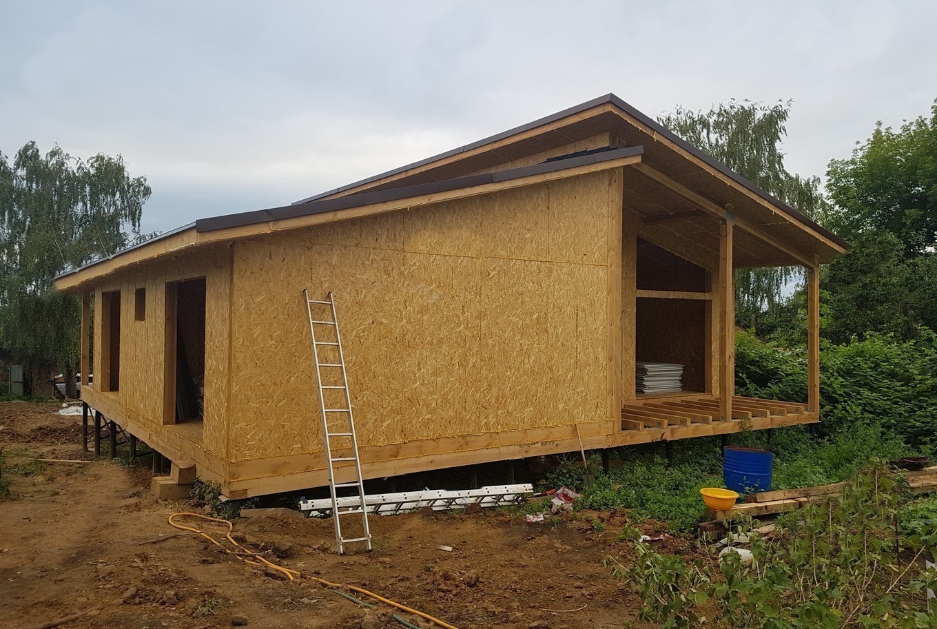 Наружная отделка каркасного дома