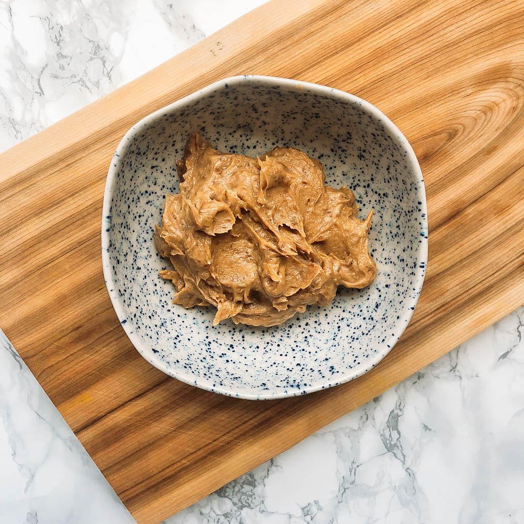 date paste in a bowl