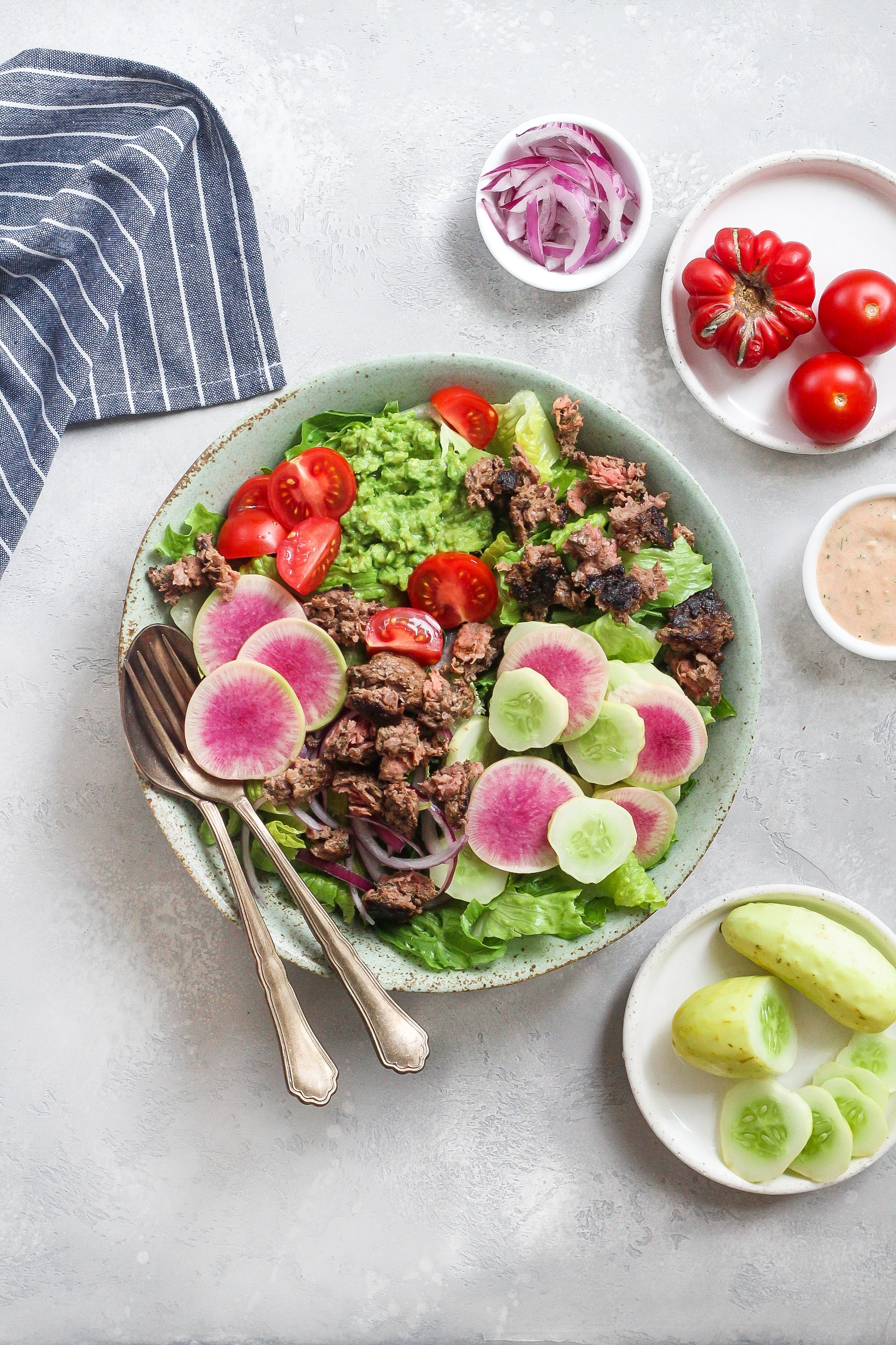 loaded burger bowl