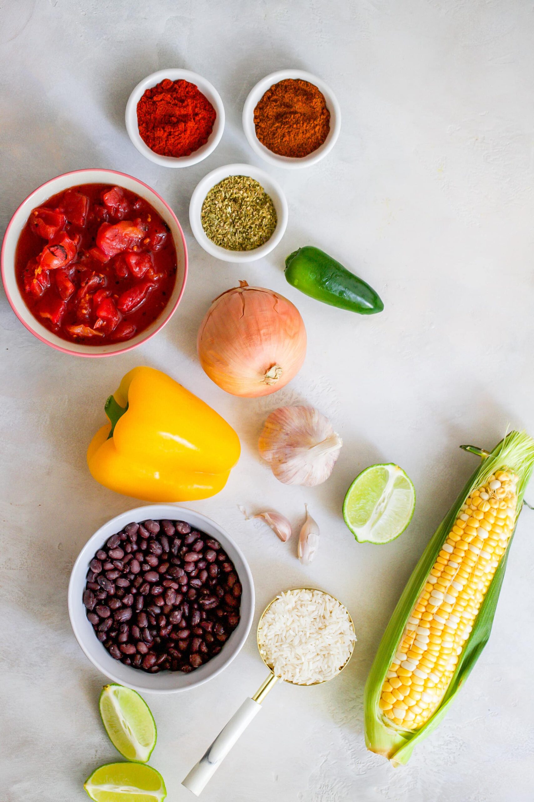 ingredients laid out on table