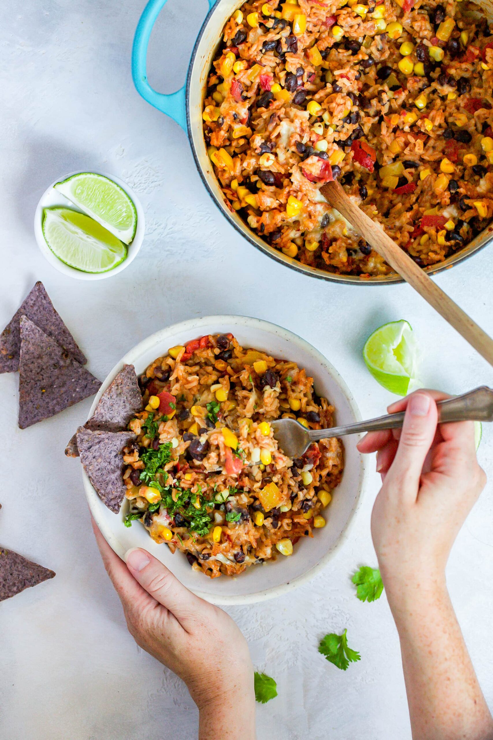 healthy rice and beans