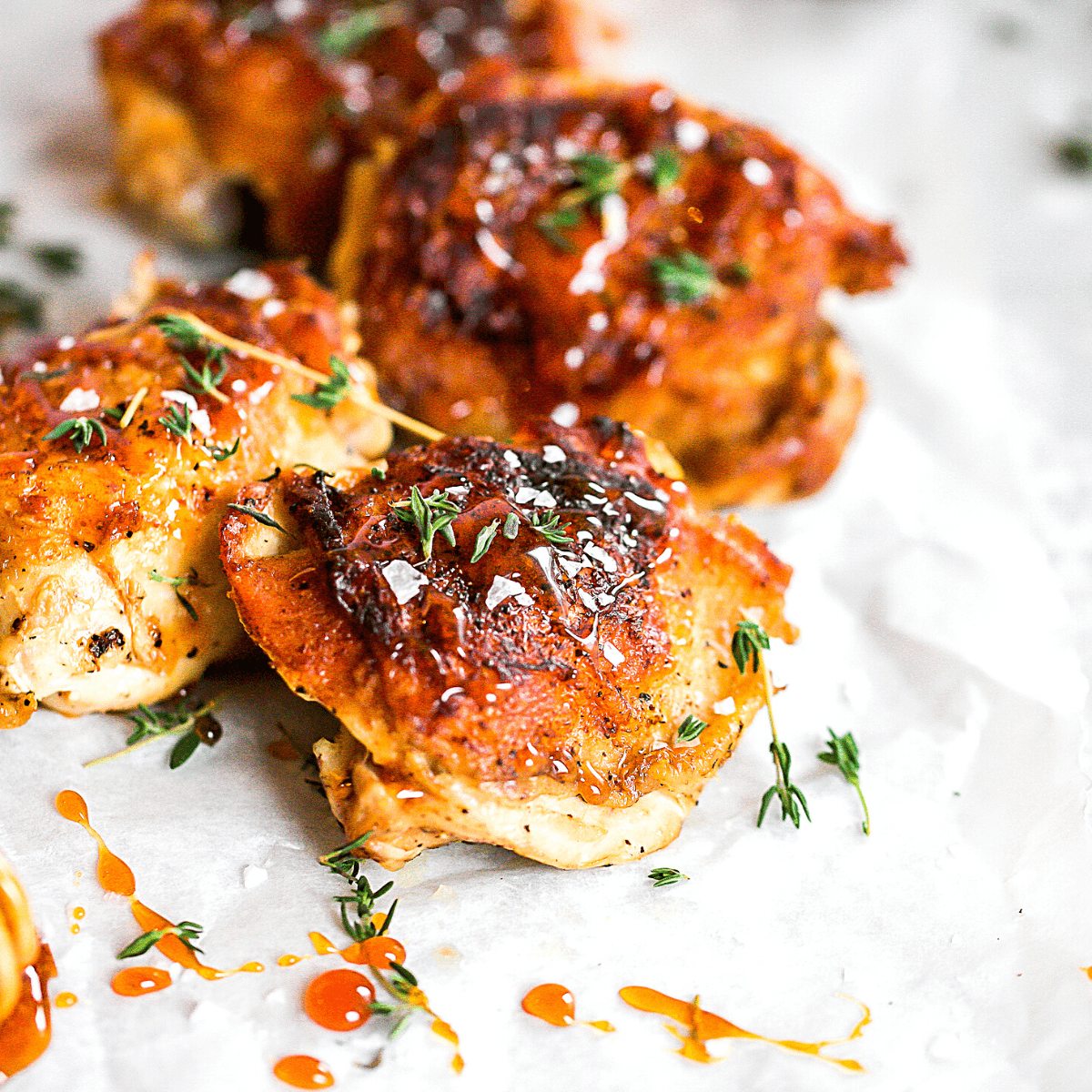 Hot Honey Chicken Thighs Made in One Pan