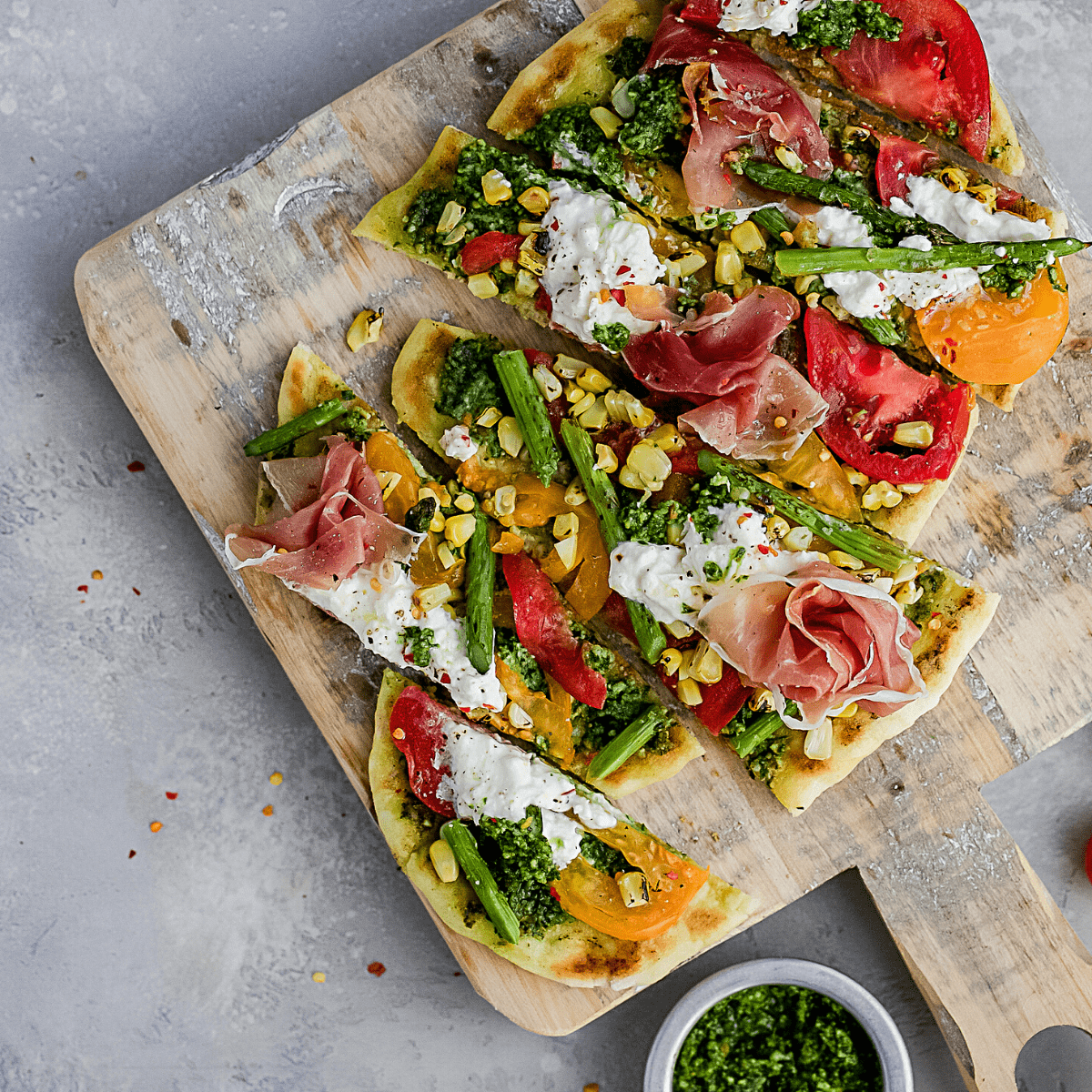 Grilled Flatbread Pizza Dough Two Topping Ideas