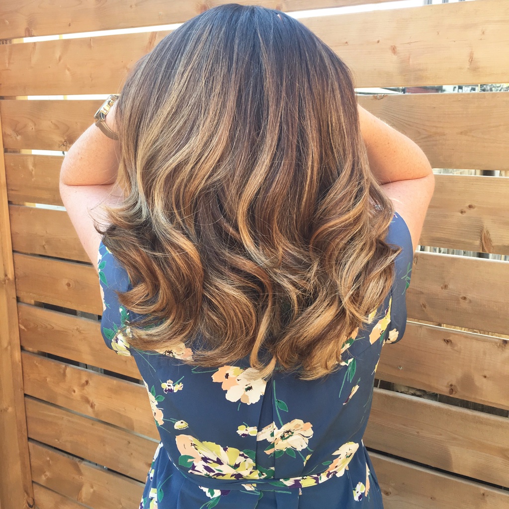 photo of hair dyed with organic hair colour