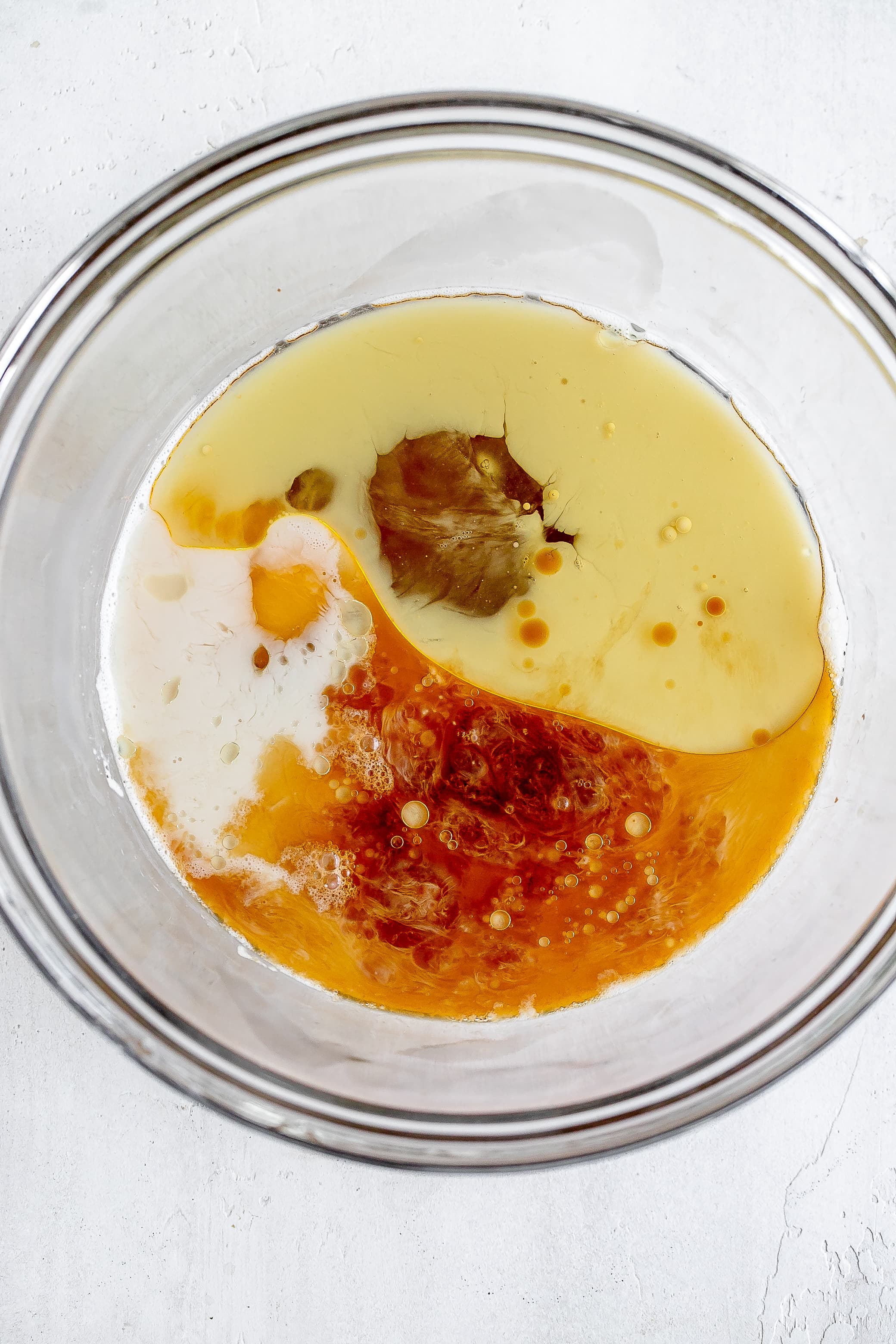 wet ingredients in bowl