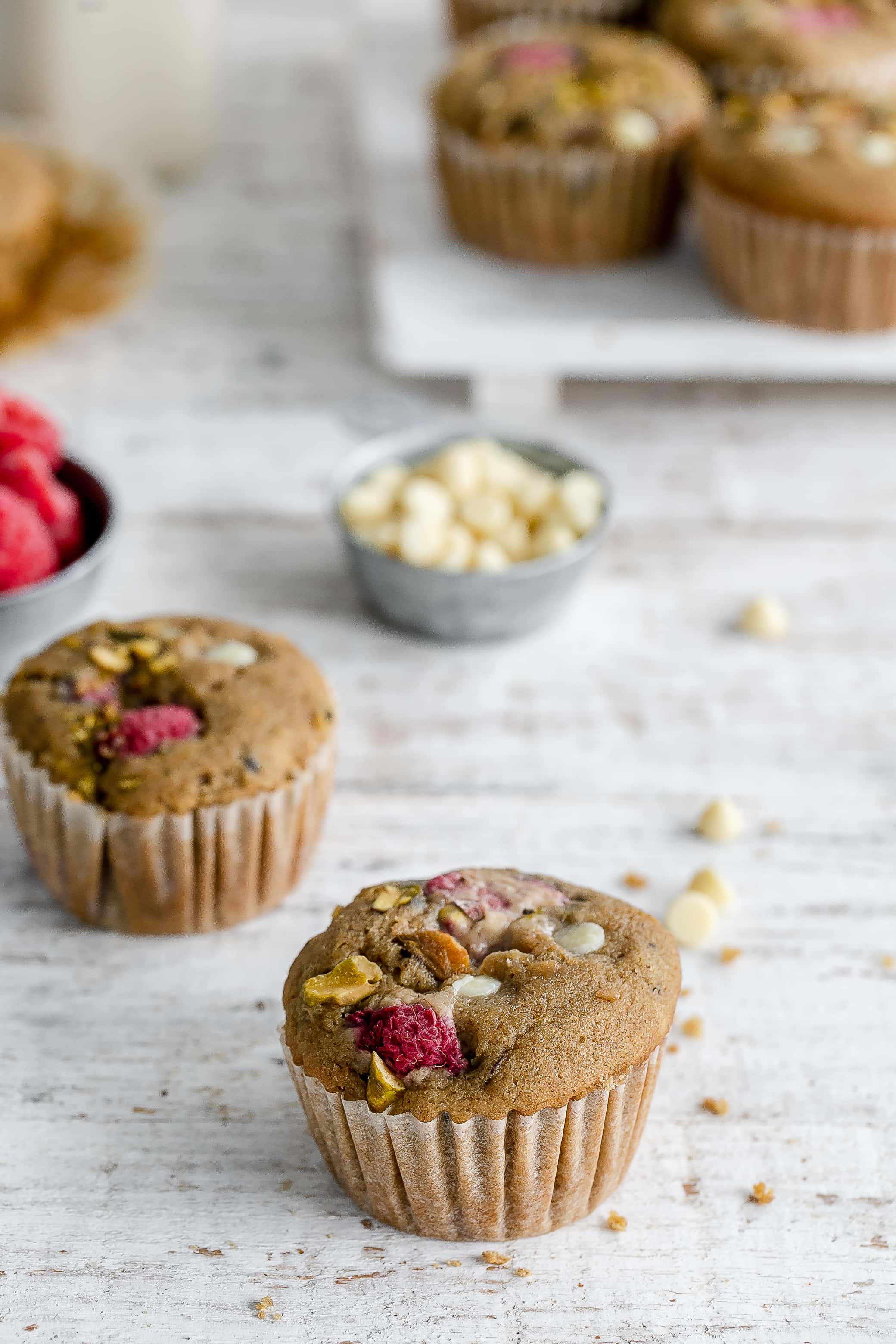 raspberry and white chocolate muffins