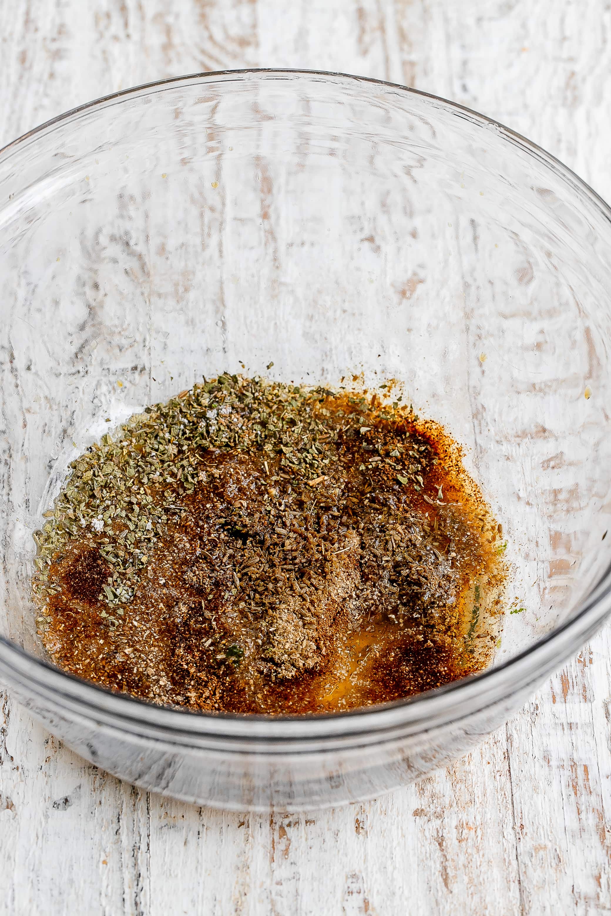 marinade ingredients in bowl.