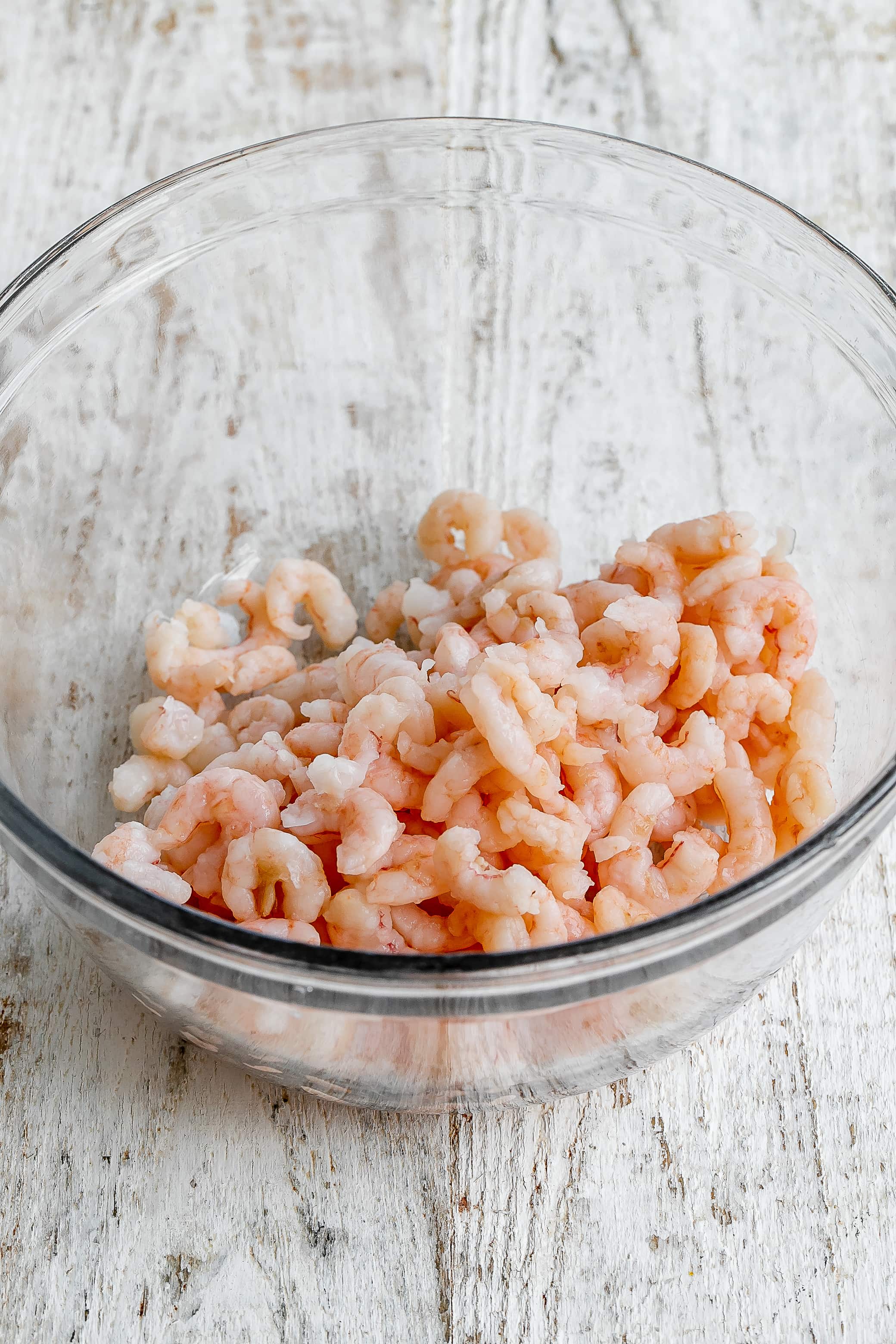 baby shrimp in bowl. 