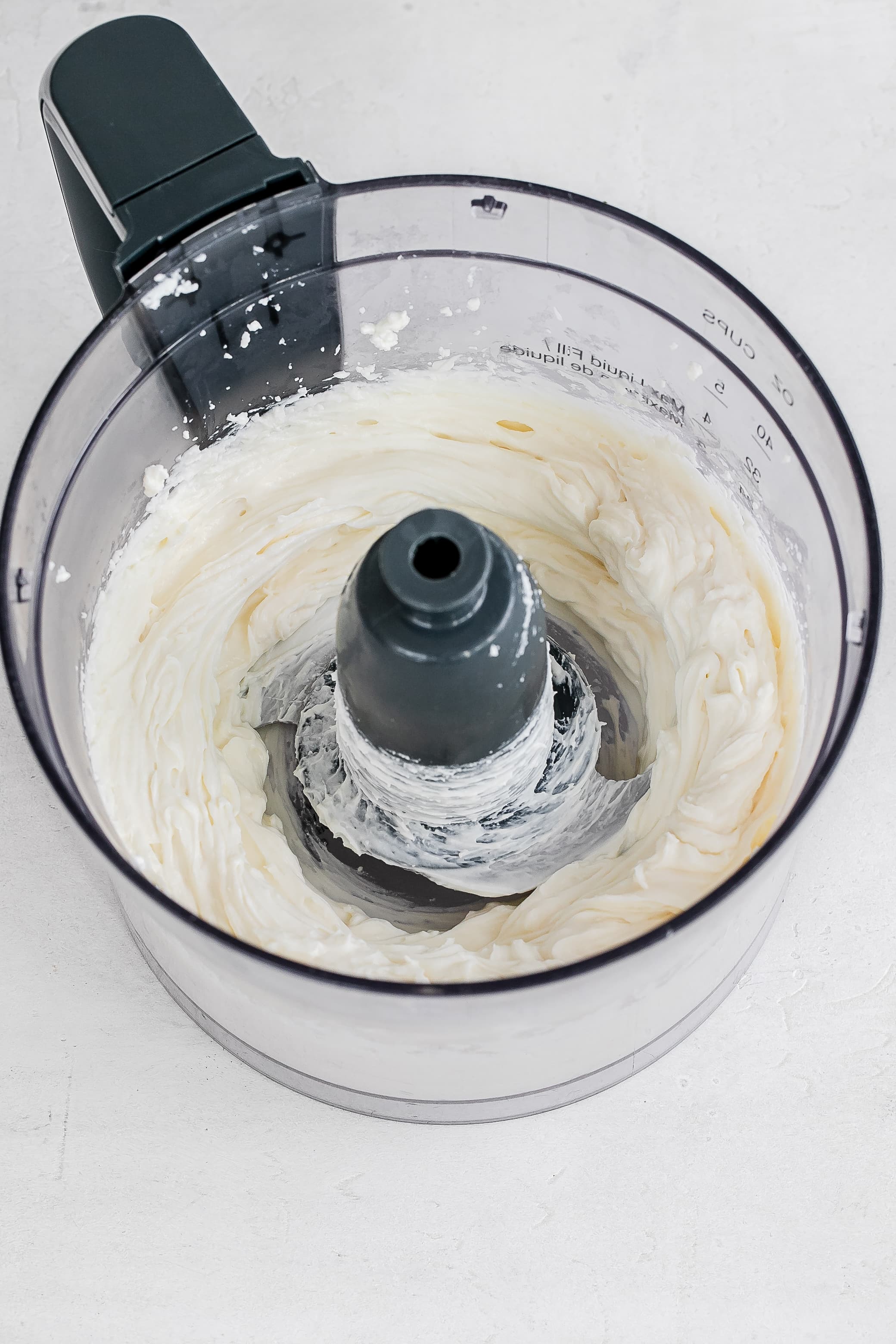 ricotta whipped in food processor. 
