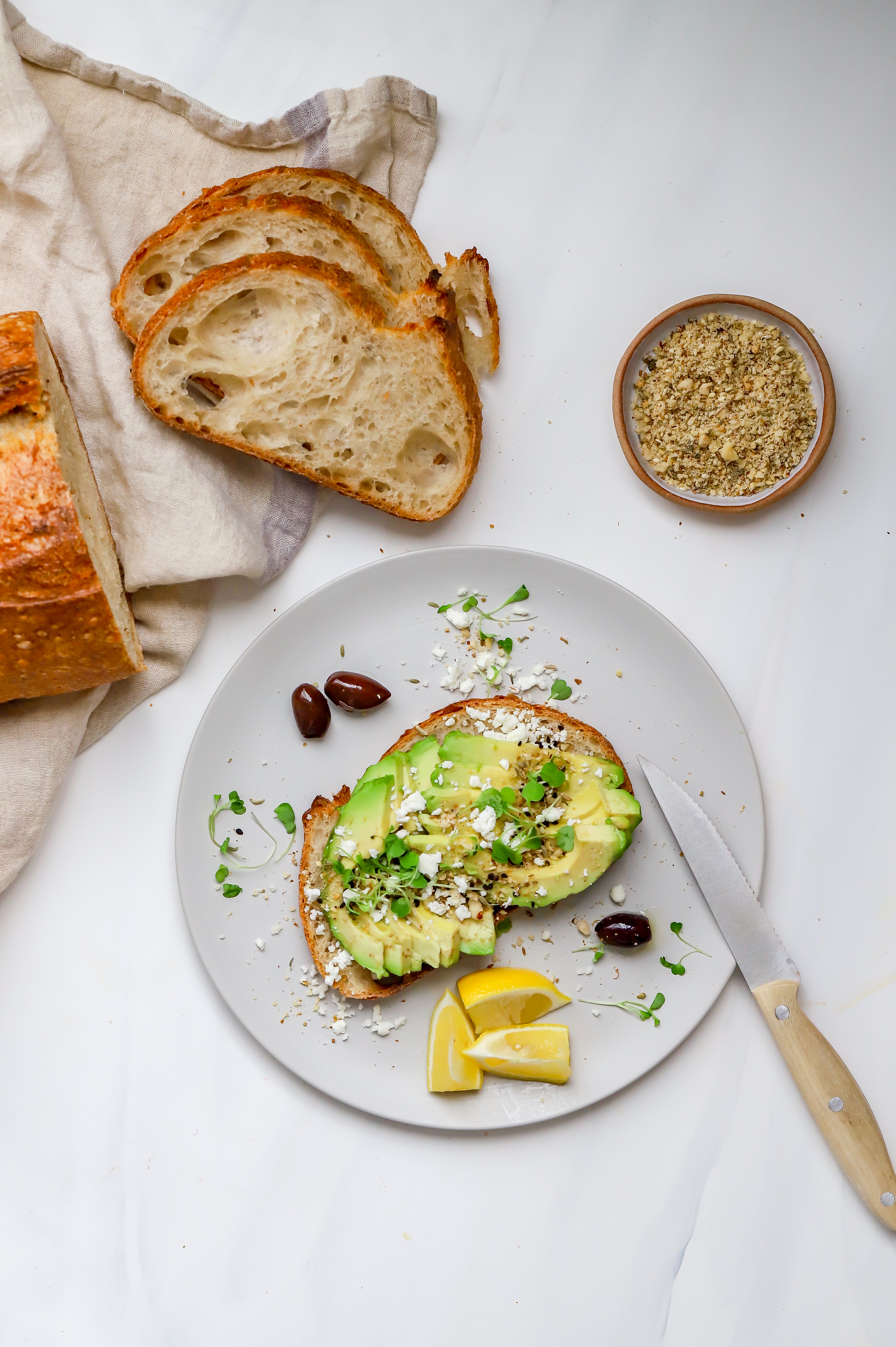 avocado toast with dukkah