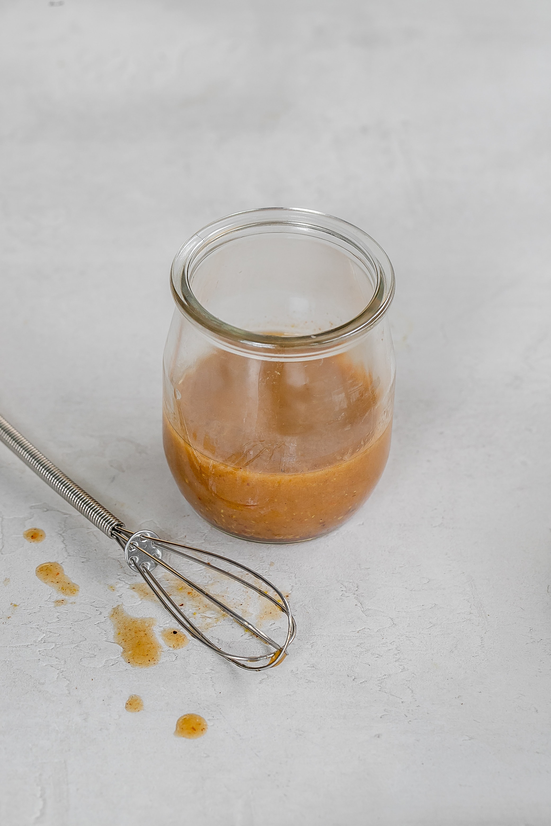 salad dressing in a jar. 