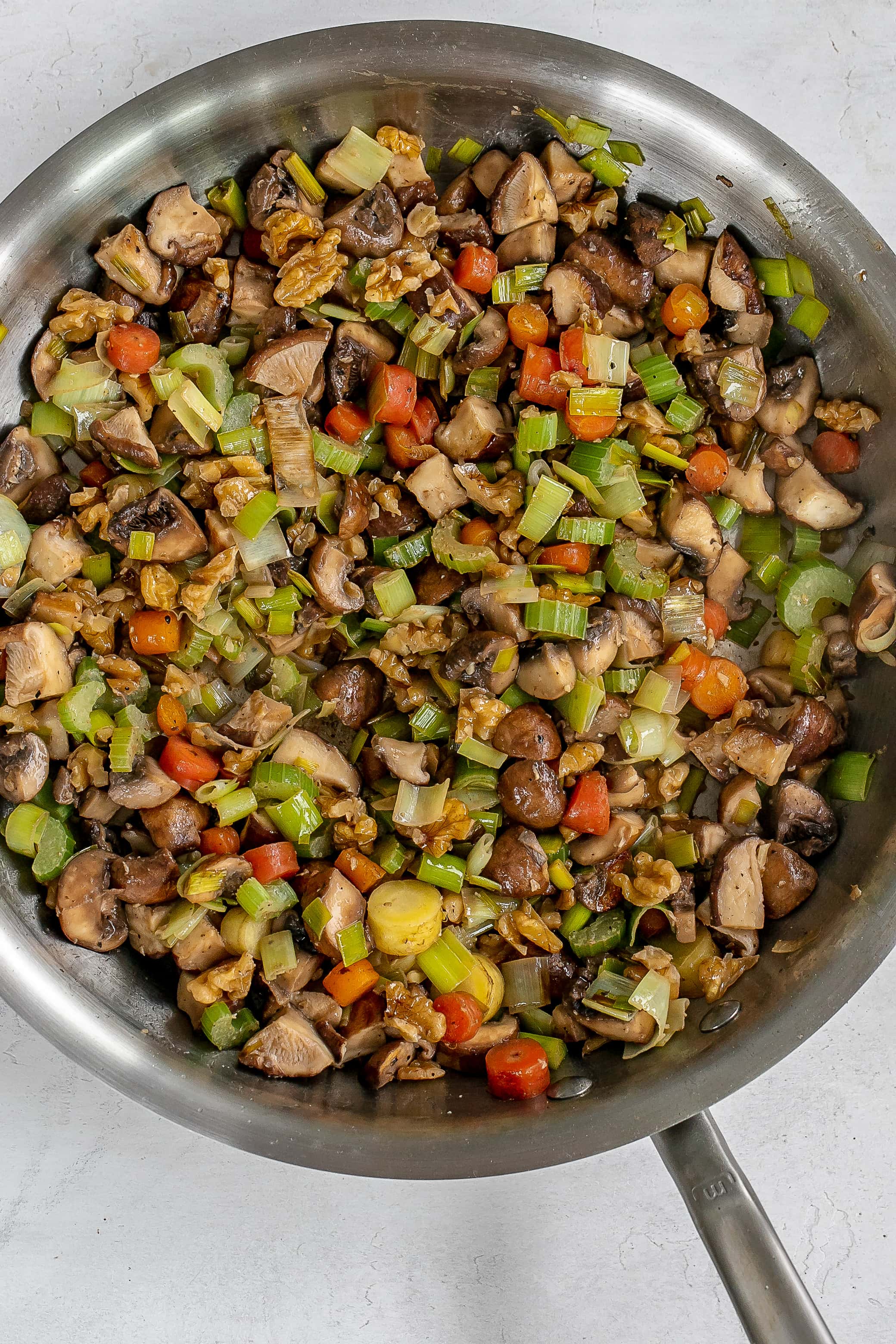 veggie filling in skillet. 