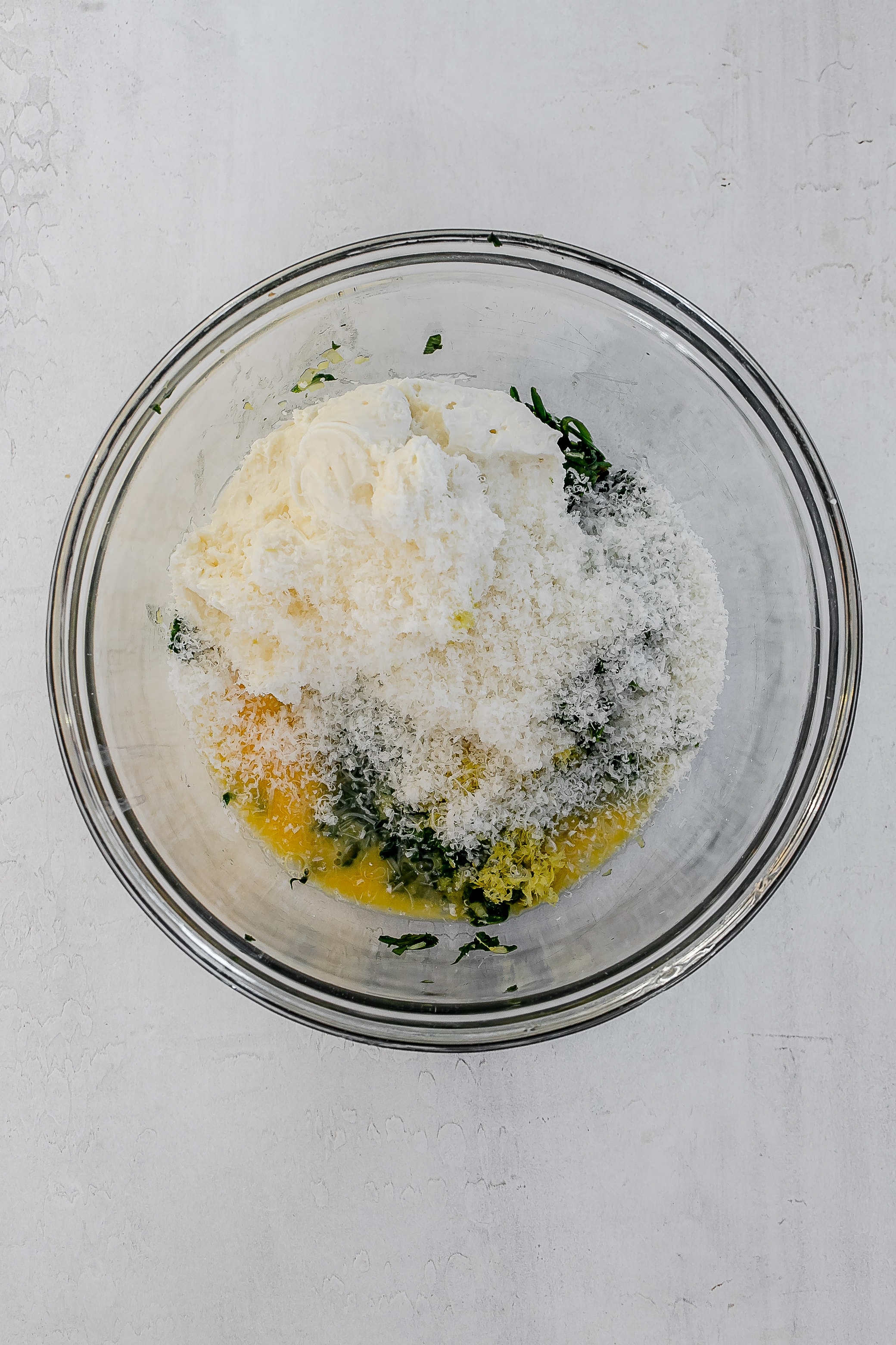 ricotta mixture in bowl.