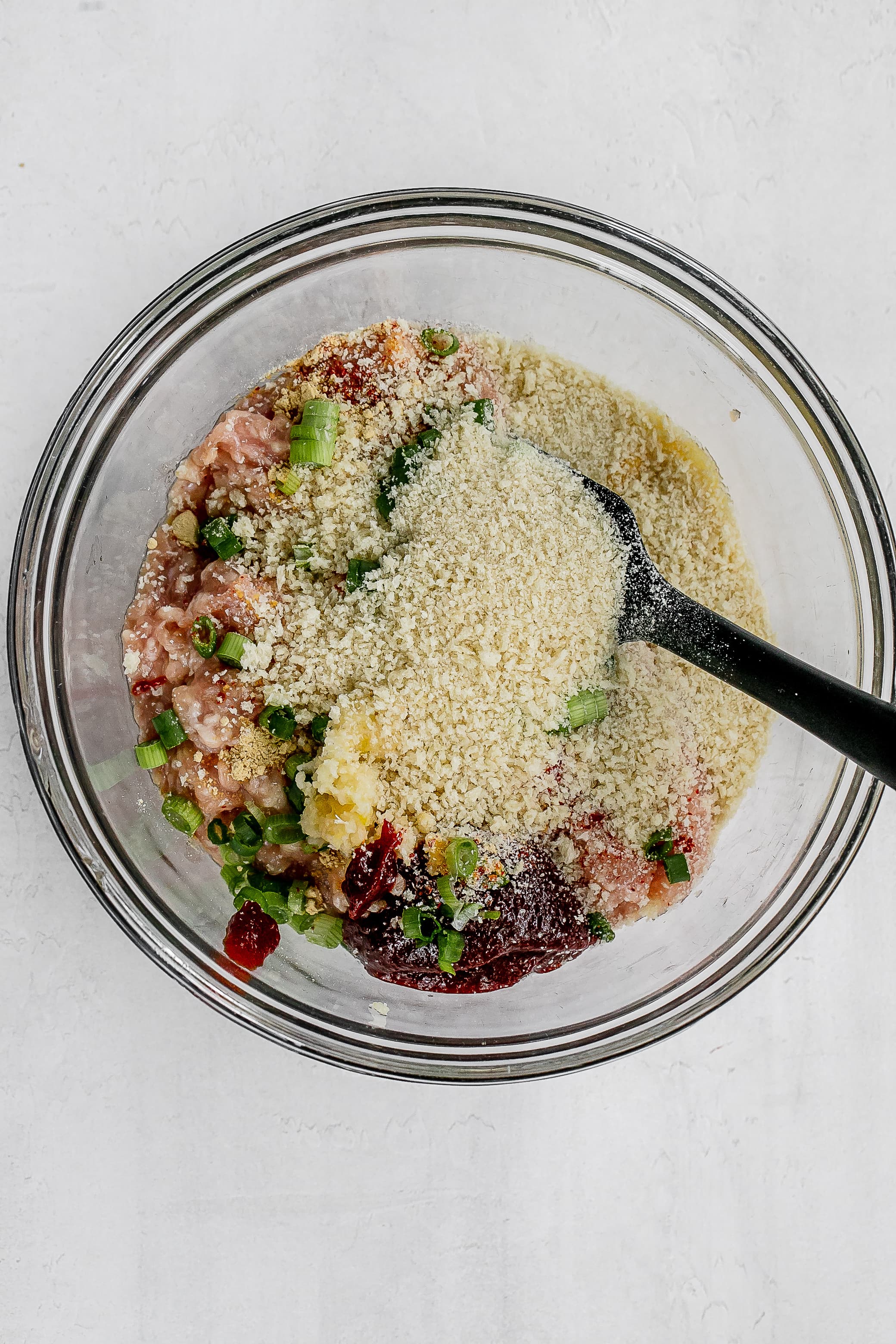 meatball mixture in large bowl.