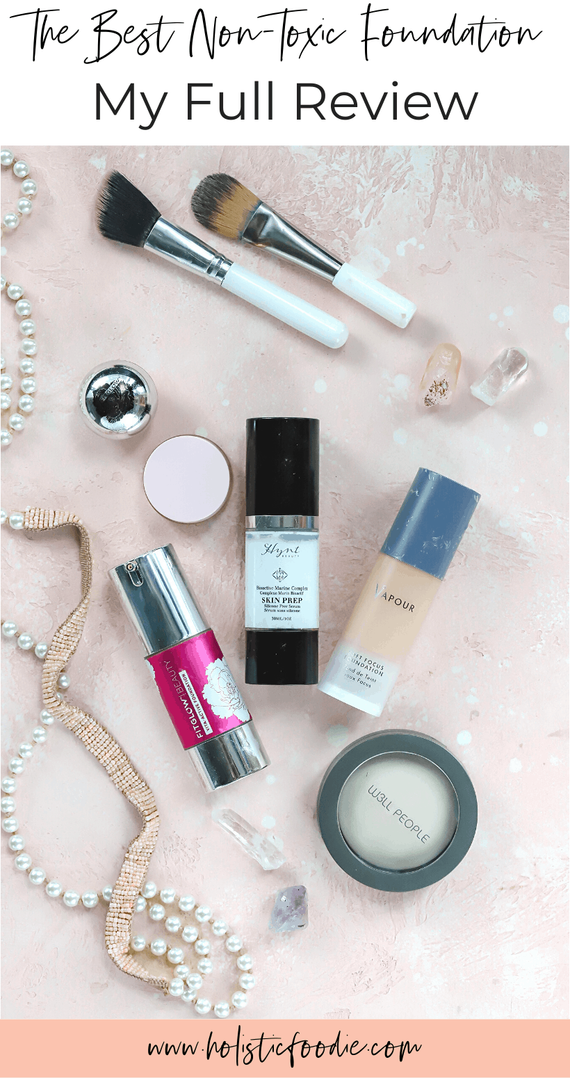 natural foundation review pinterest image.