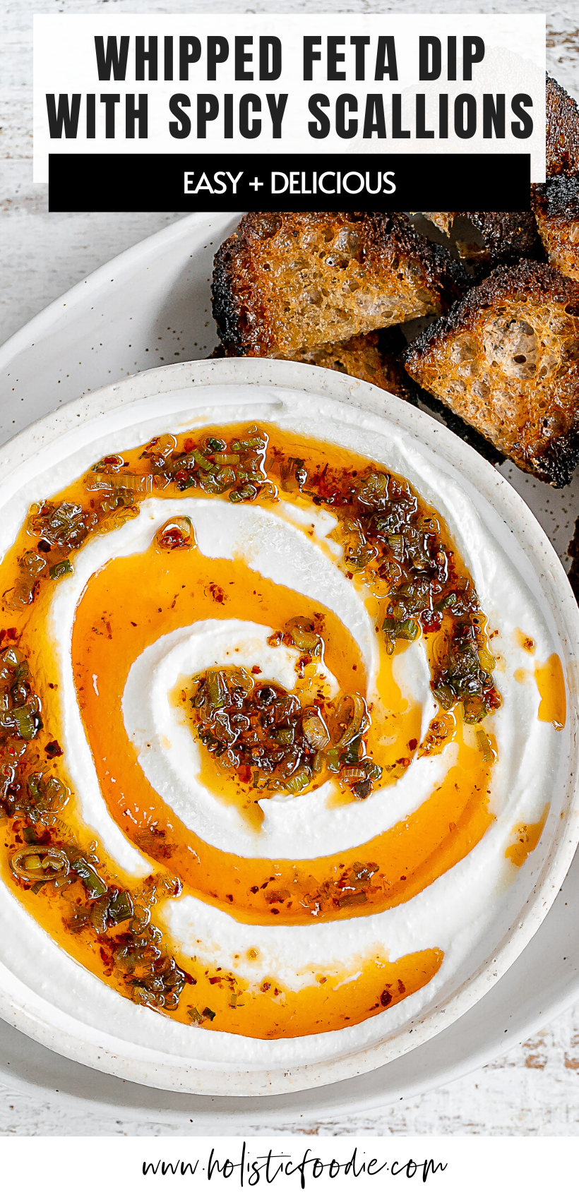 whipped feta dip pinterest image.