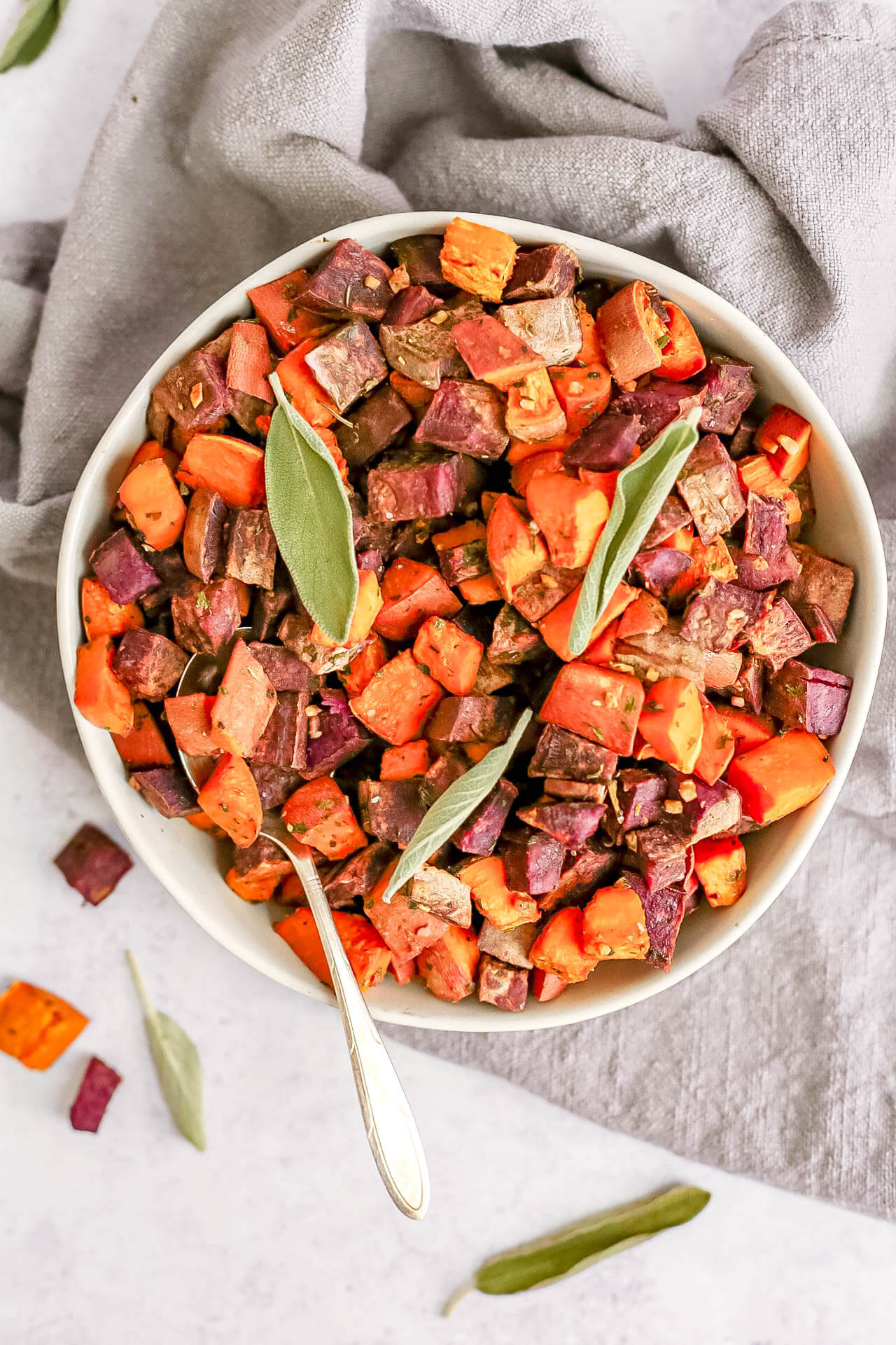 OilFree Herb Roasted Sweet Potatoes