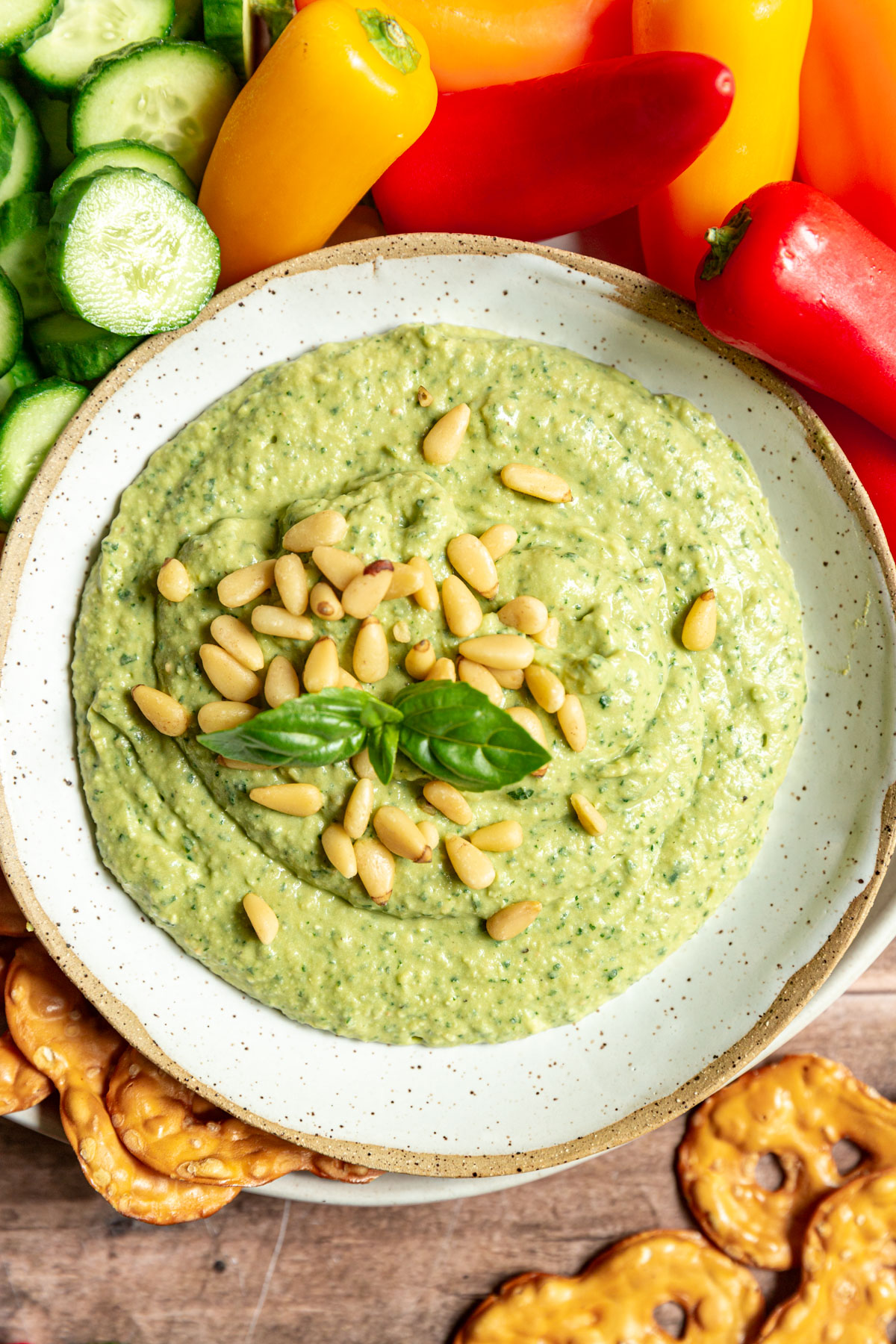 Vegan White Bean Pesto Dip