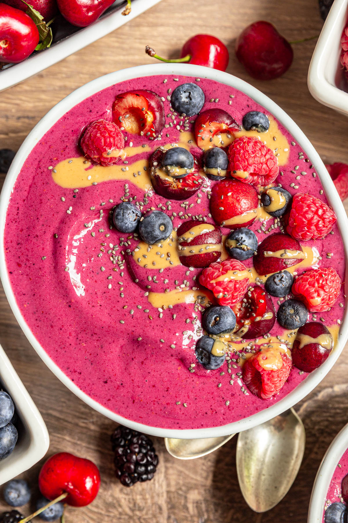 A Cherry Berry Smoothie Bowl.