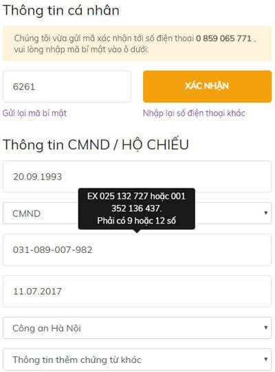 xác thực mã otp robocash