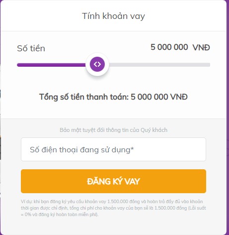 Tạo tài khoản vay tiền robocash